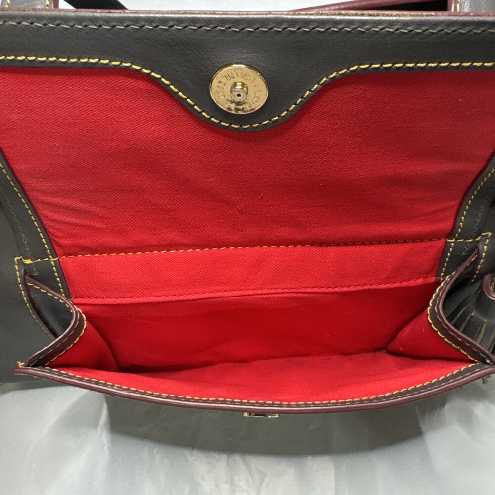 Dooney & Bourke Florentine Leather Shoulder Bag Gray Blue - Picture 9 of 16